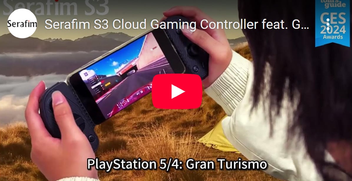 Serafim S3 Cloud Gaming Controller feat. Gran Turismo - Tom's Guide CES 2024 Awards